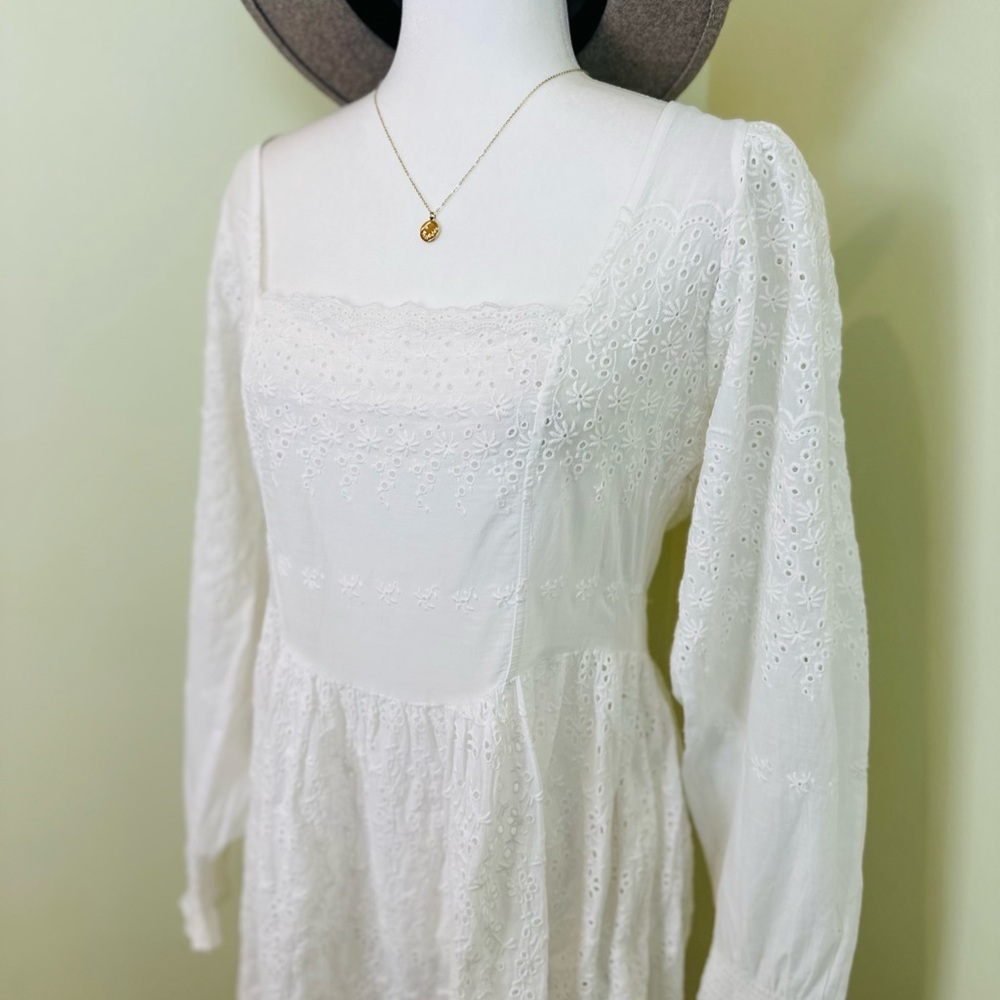 *NWT* LoveShackFancy Preslina White Eyelet Dress - Picture 8 of 12